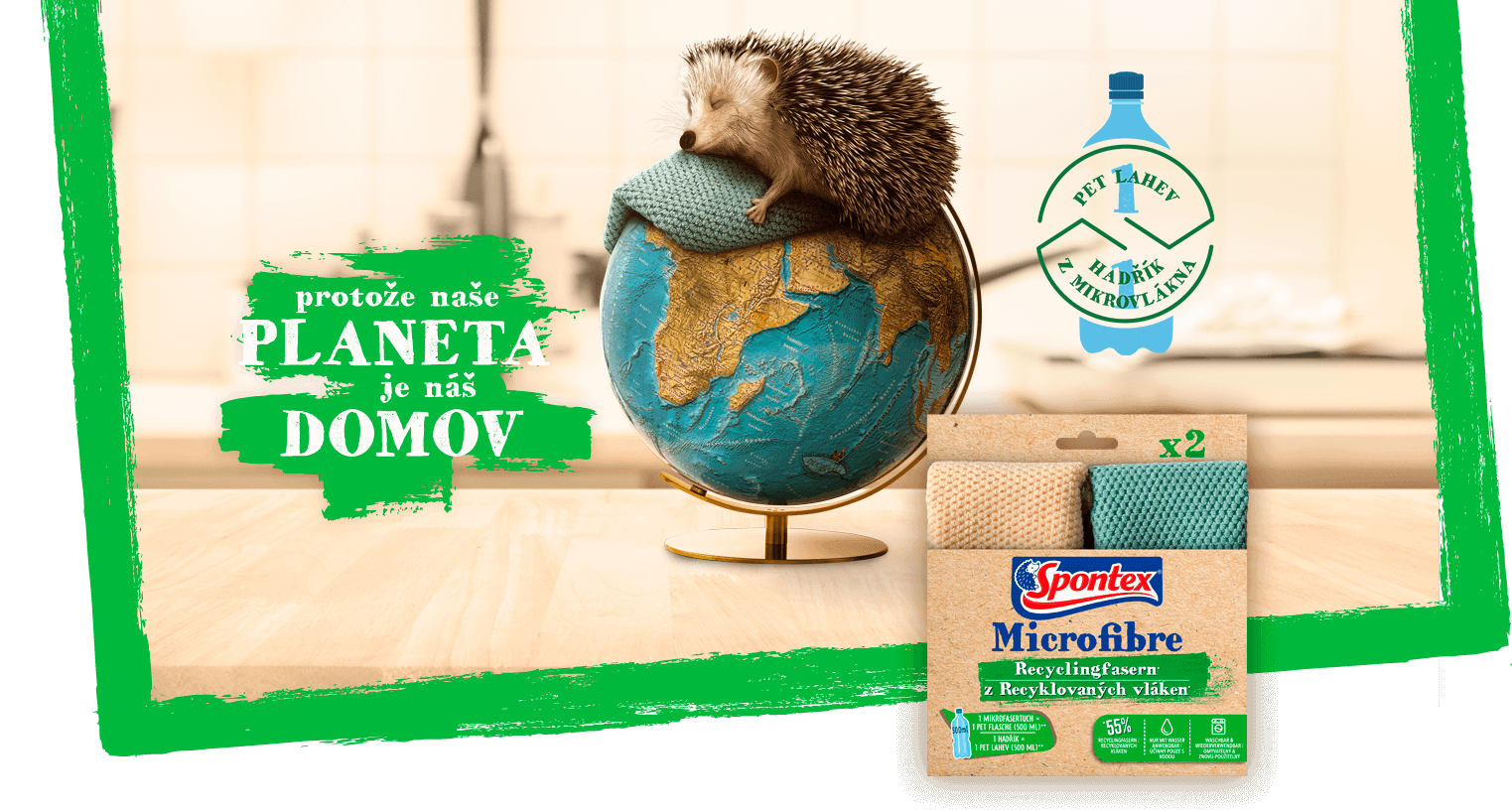 SPONTEX RECYCLED MICROFIBRE - protože naše planeta je náš domov
